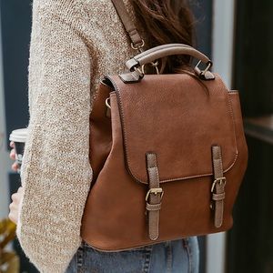 Jen & Co Brooks Brown Backpack